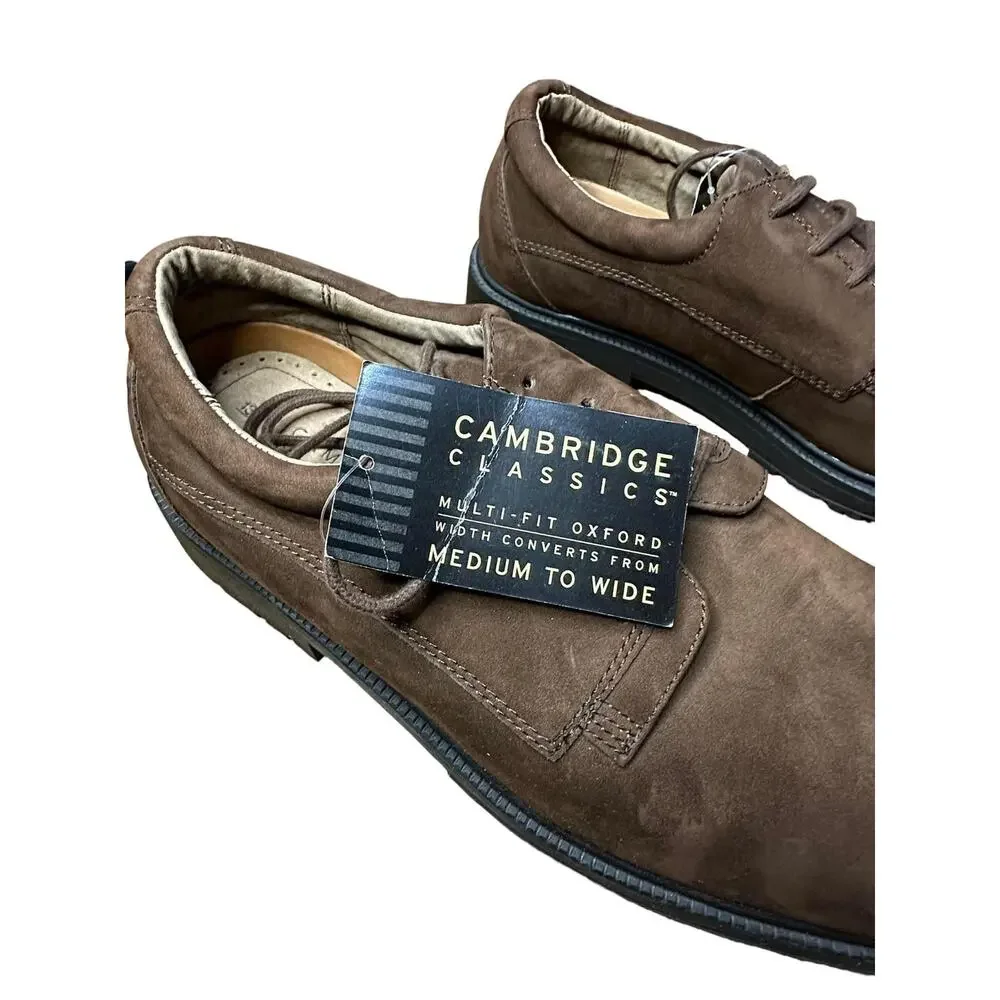 Cambridge Classics Brown‎ Multi-Fit Oxfords Lace Up Shoes Size 13 NEW